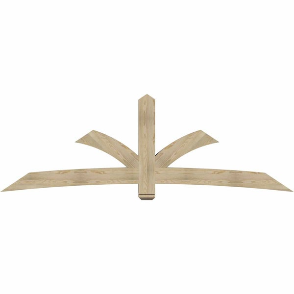 Ekena Millwork Davenport Rough Sawn Timber Gable Bracket, Douglas Fir, 108"W x 36"H x 6"D x 6"F, 8/12 Pitch GBW108X36X0606DAV00RDF - main